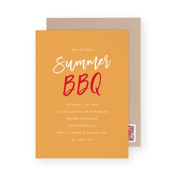 BBQ Party Invite