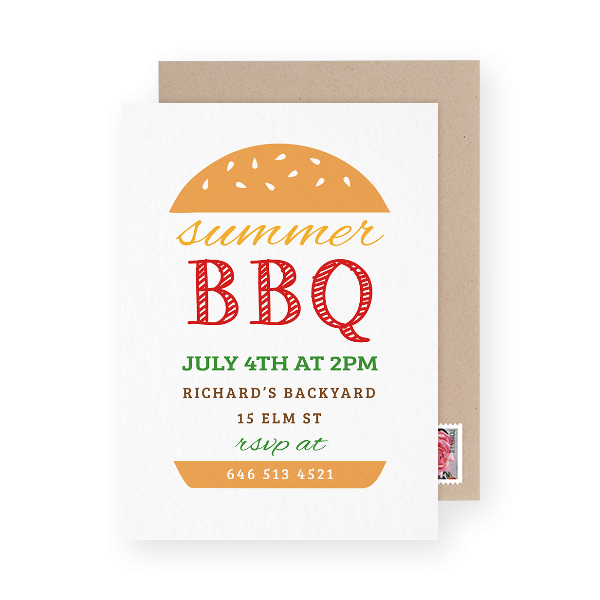 Burger Party Invite