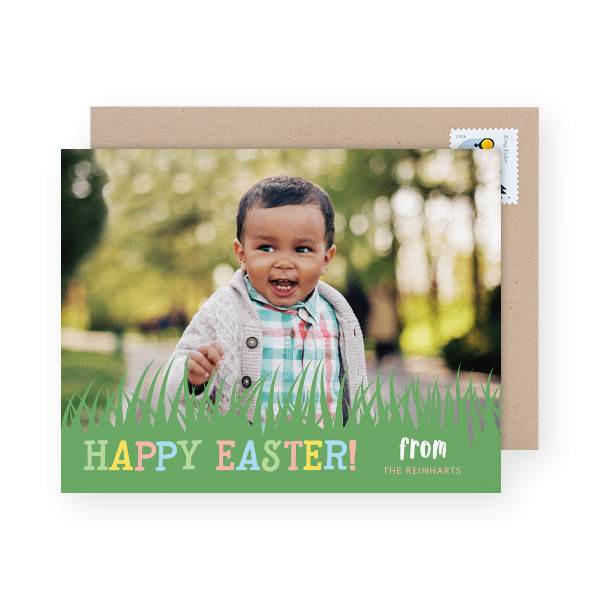 cute photo Easter greeting card