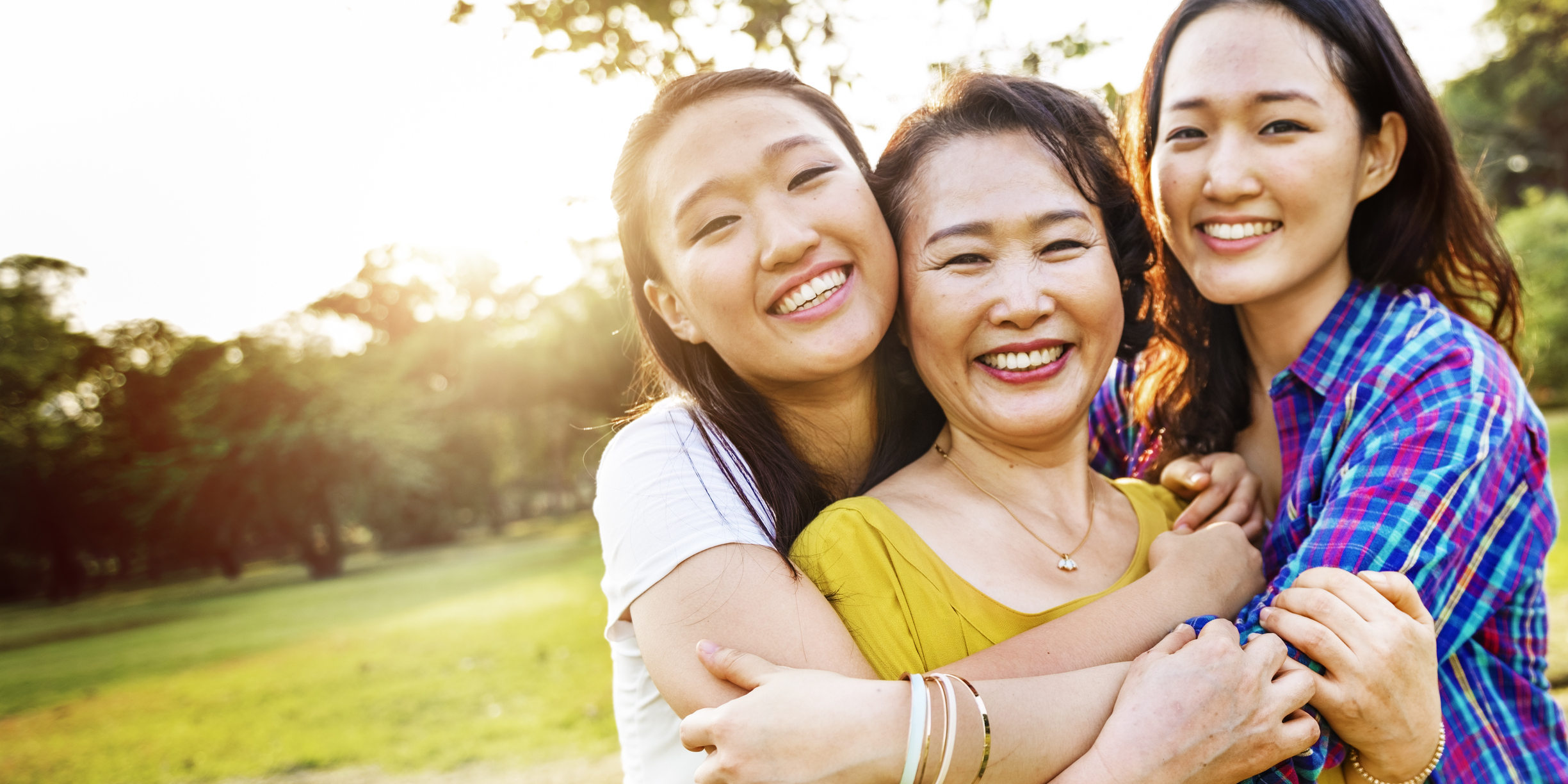 Mother Daughter Happiness Smiling Hug Concept