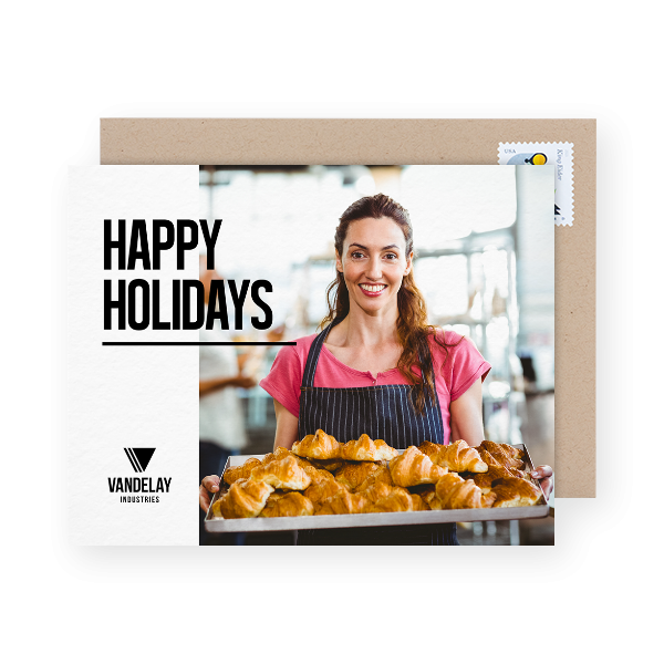 business holiday card with photo