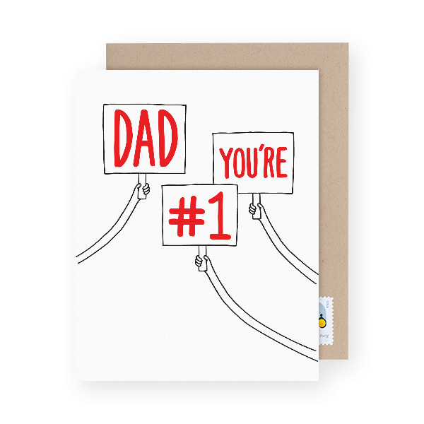 dad you're number one father's day card