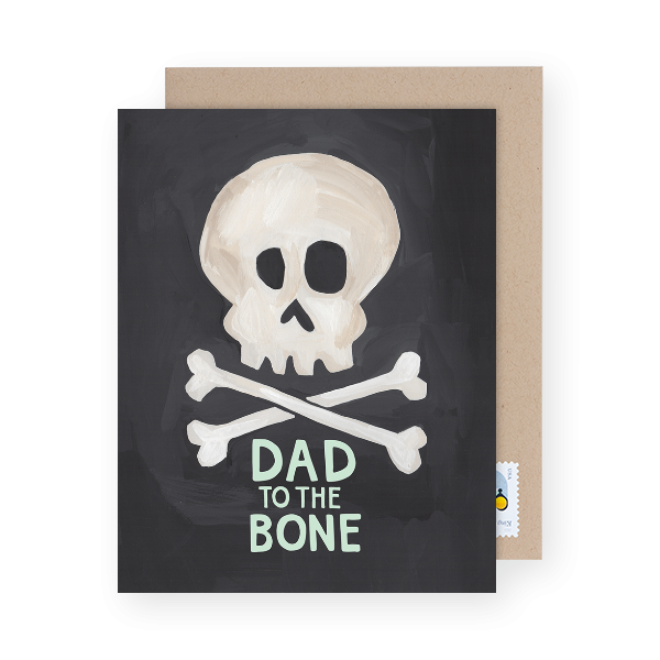 dad to the bone greeting card