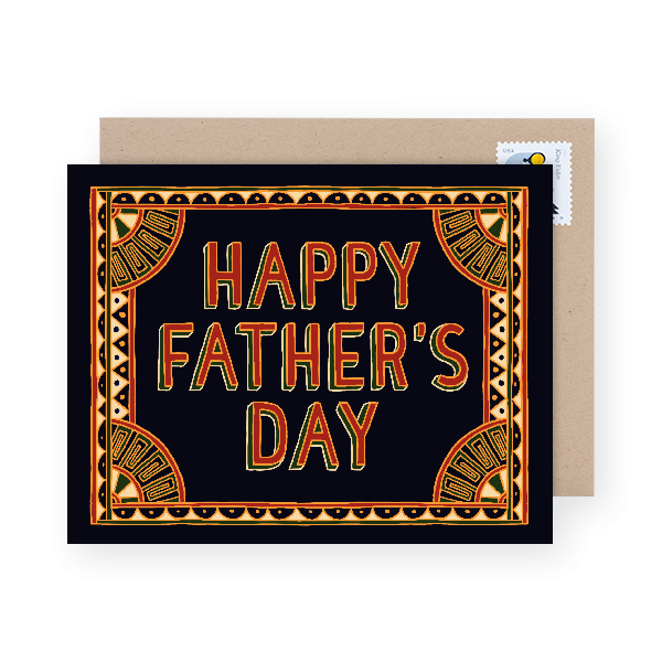patterned father's day card
