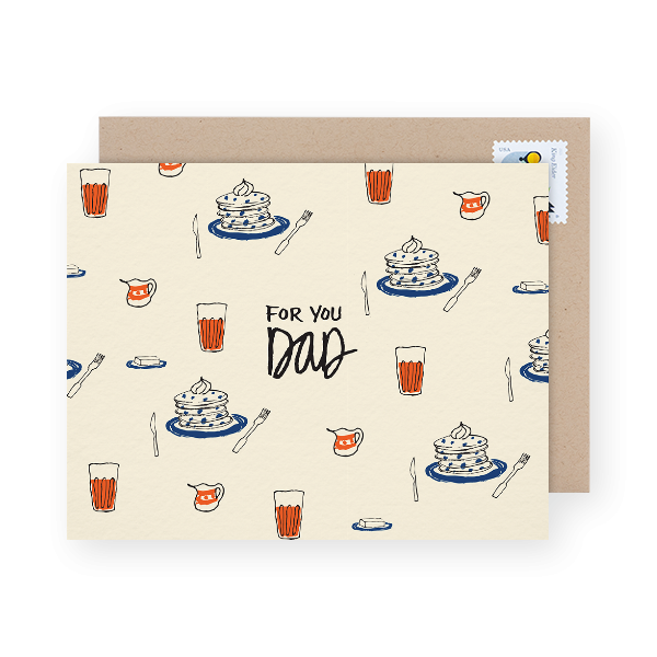 illustrated father's day card