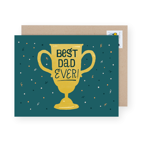 best dad ever greeting card