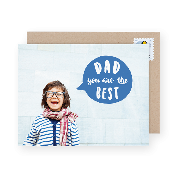 designer dad day photo card