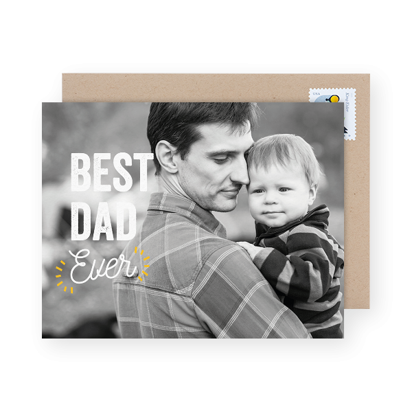 modern photo father's day card