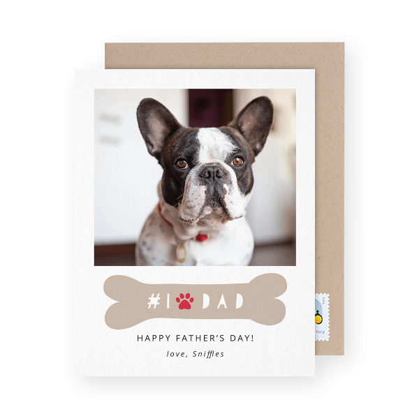dog dad photo card