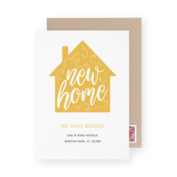 50 Moving Announcement Postcards - Change Of Address Cards | New Nest Design Fill-in