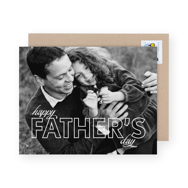 modern photo father's day card