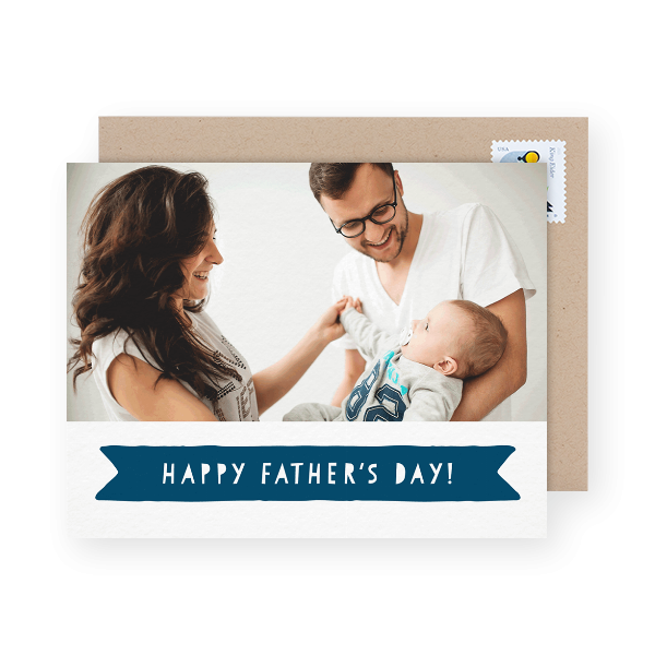 chic photo dad day card