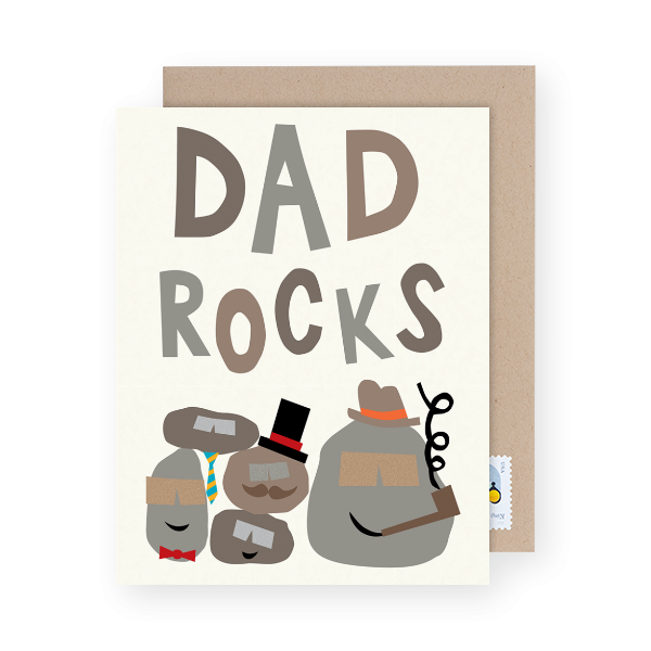 dad rocks greeting card