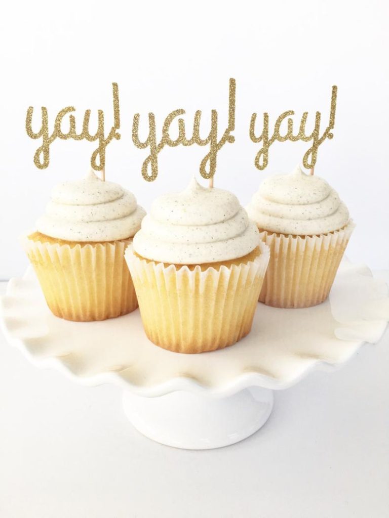 yay cupcake toppers