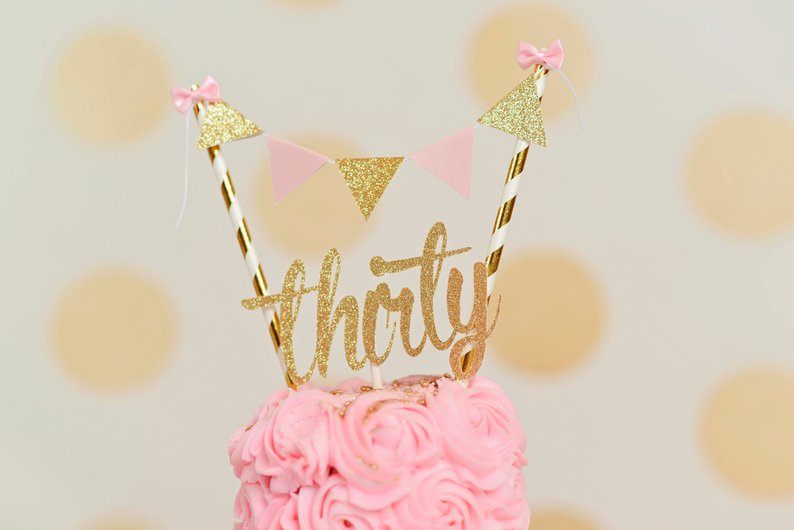 thirty cake topper