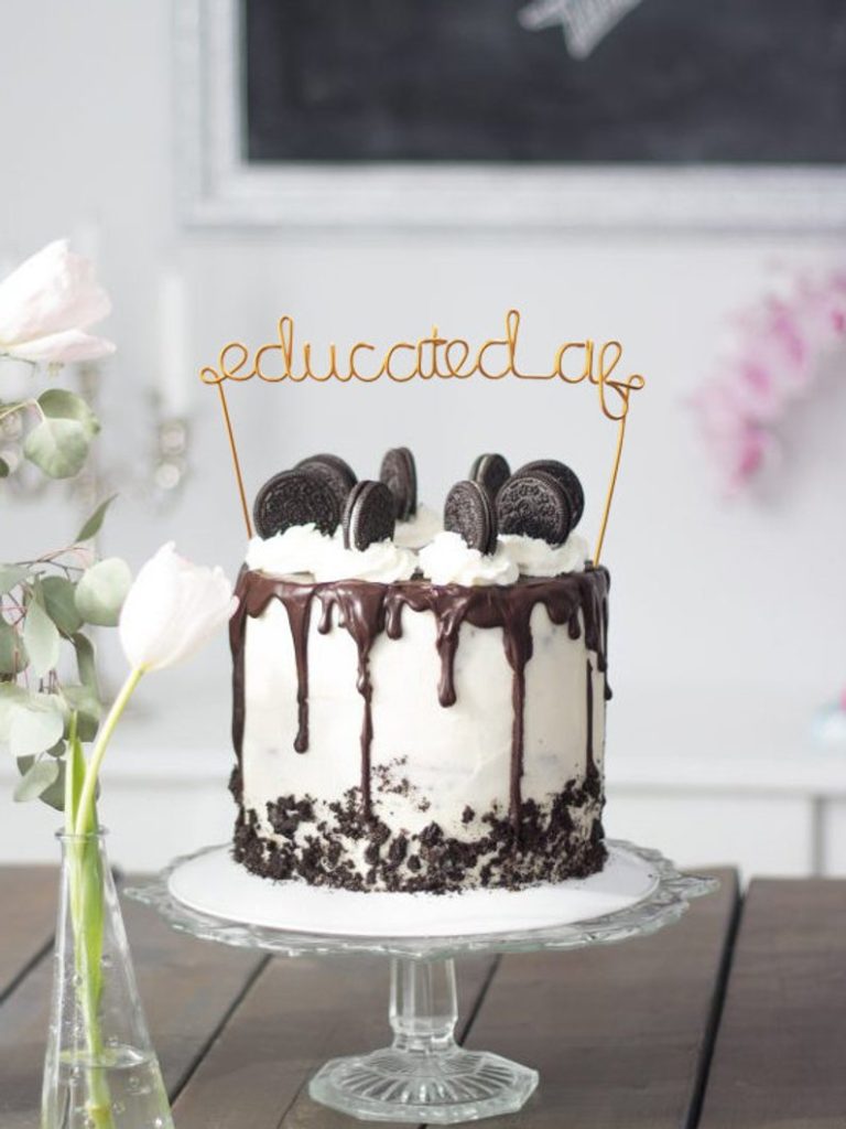 educated af grad cake topper