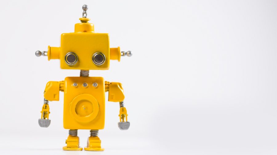 a robot signifying automated anniversary cards